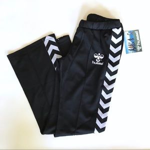 Hummel Black White Jogger Track Pants Size Medium